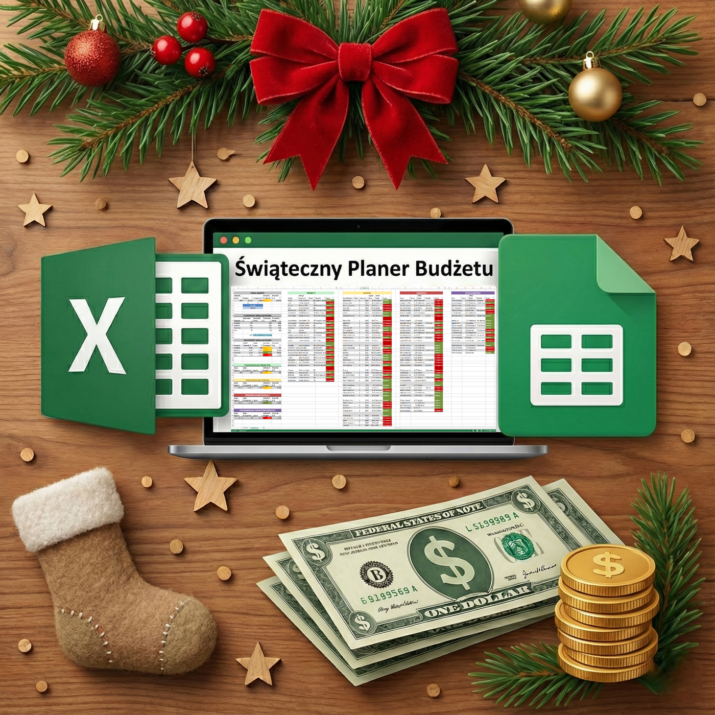 Arkusz kalkulacyjny do zarządzania świątecznymi finansami